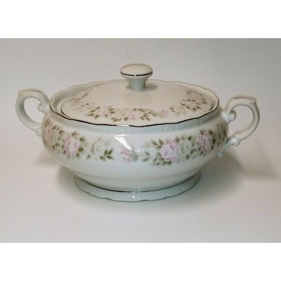 Sheffield Classic 501 Japan Covered Vegetable Serving Dish Bowl Floral Design - Picture 5 of 16